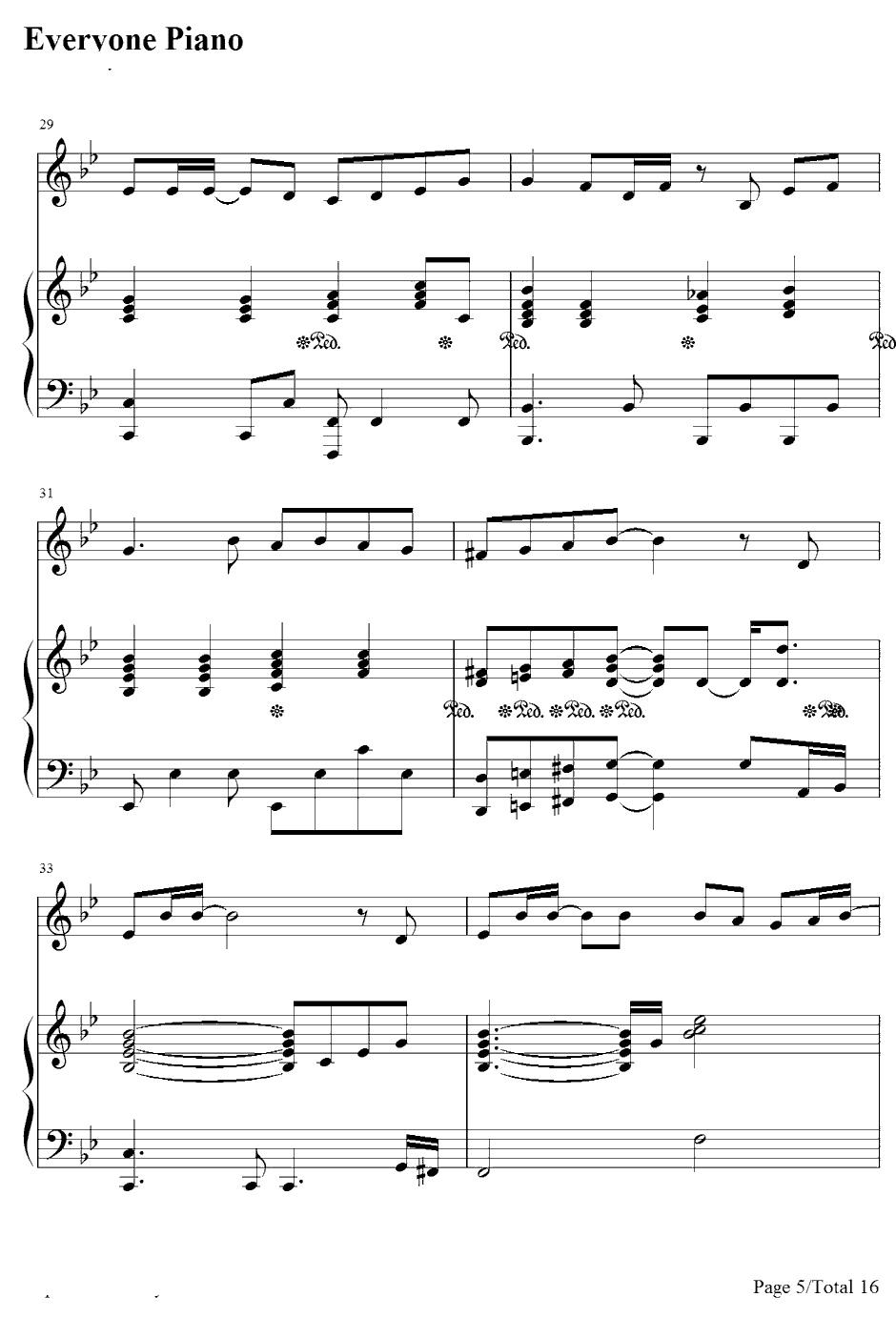 支え钢琴谱-AKB485