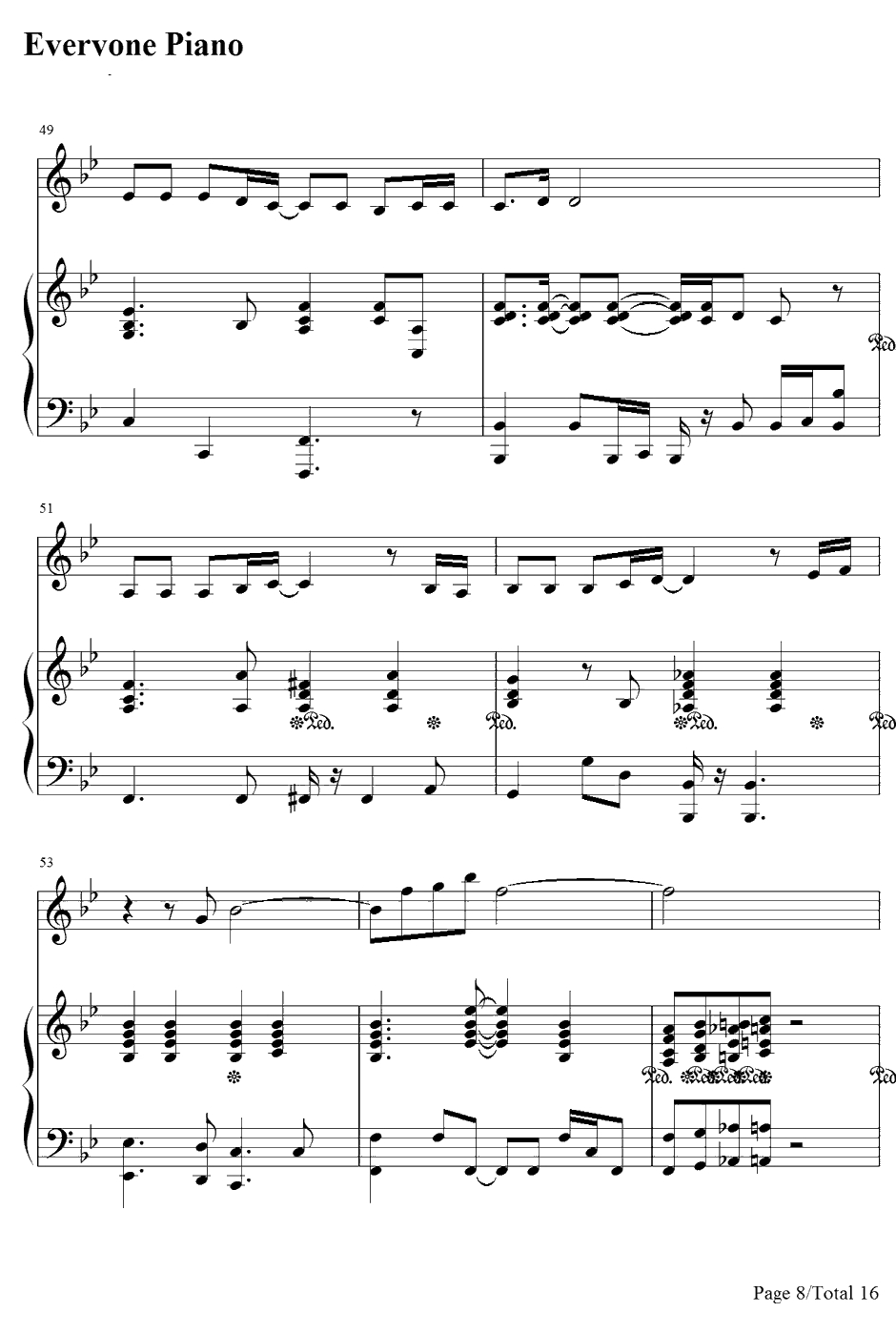 支え钢琴谱-AKB488