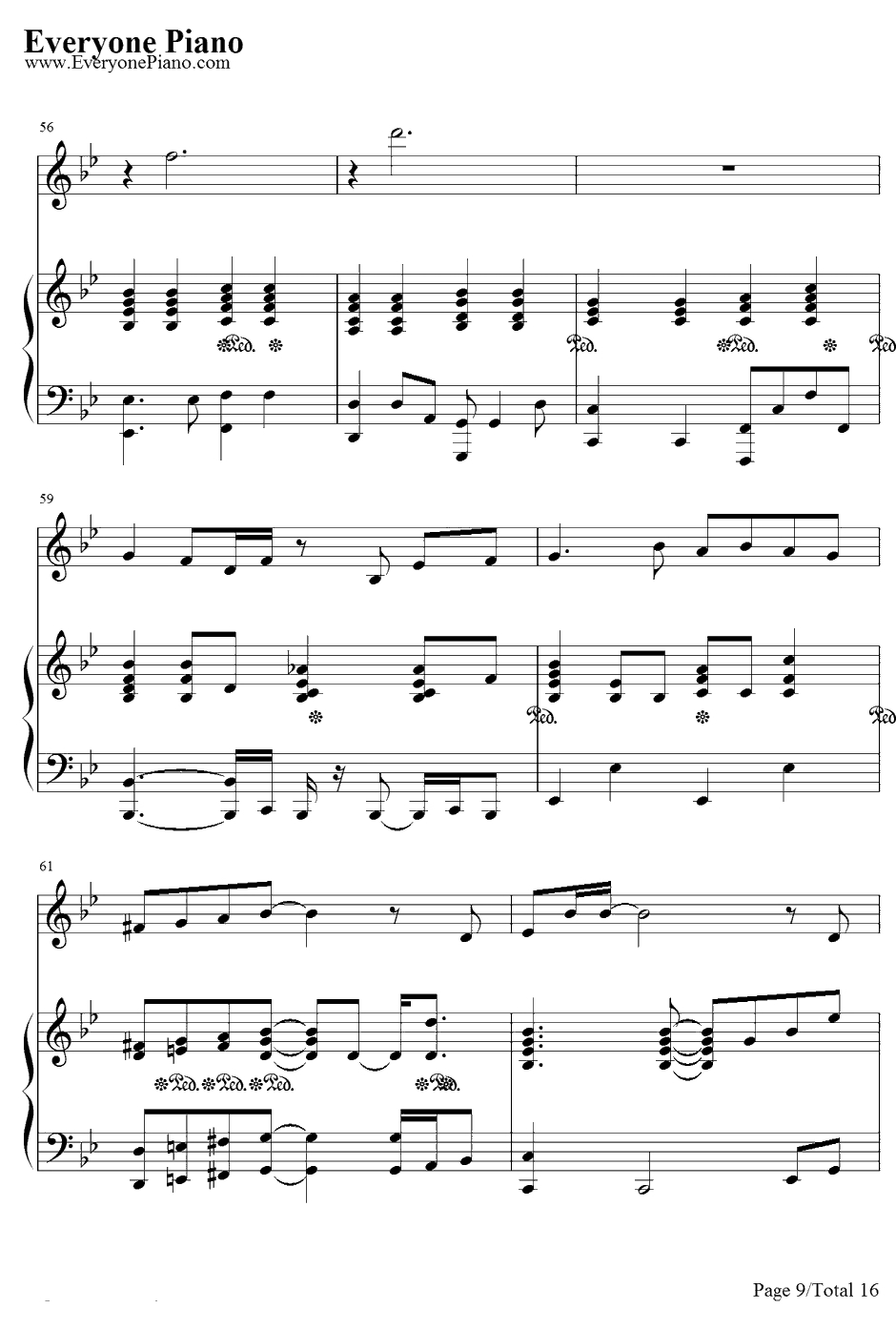 支え钢琴谱-AKB489