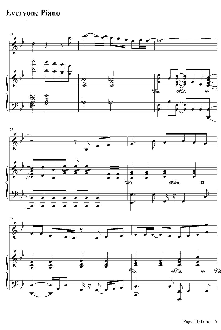 支え钢琴谱-AKB4811