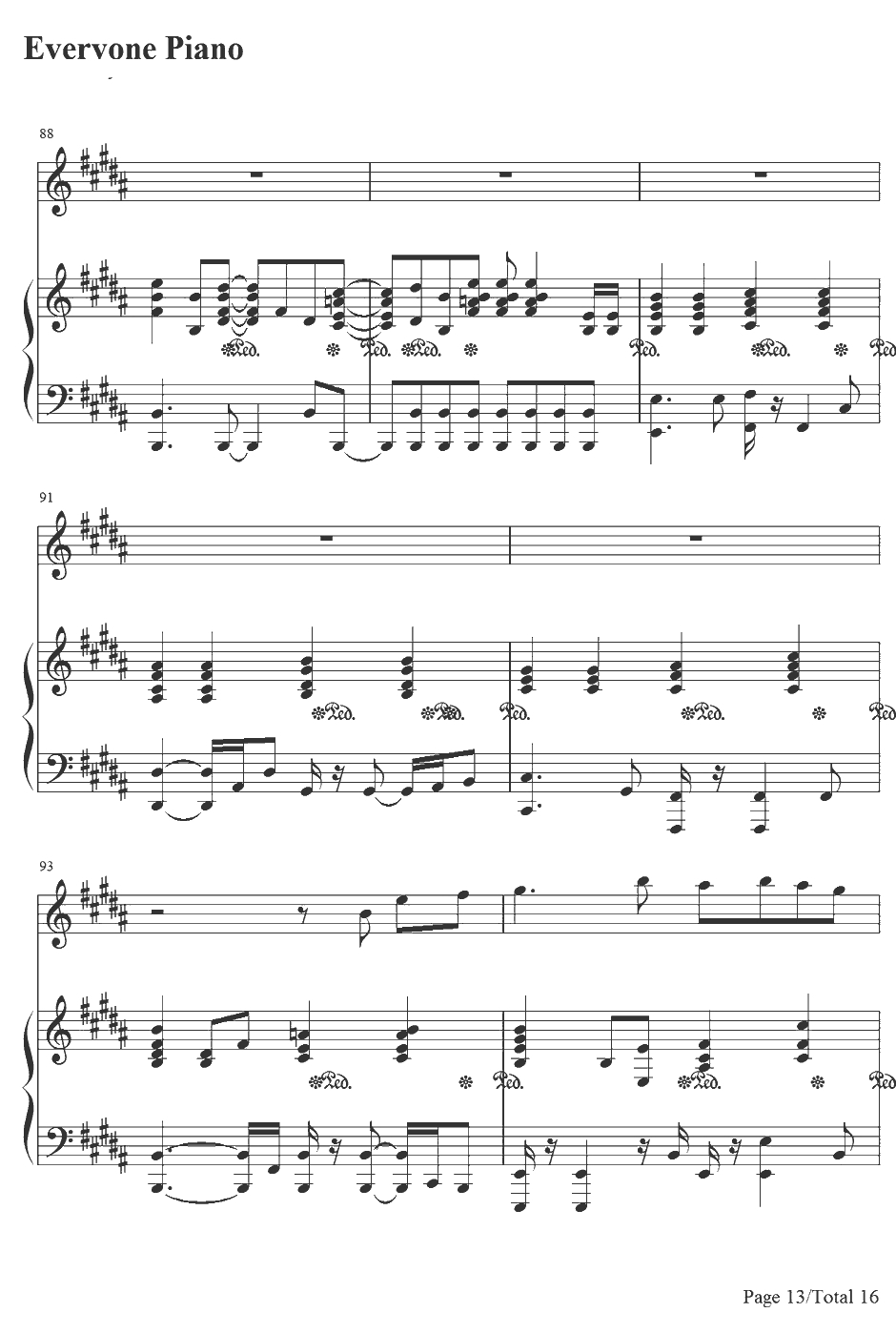 支え钢琴谱-AKB4813