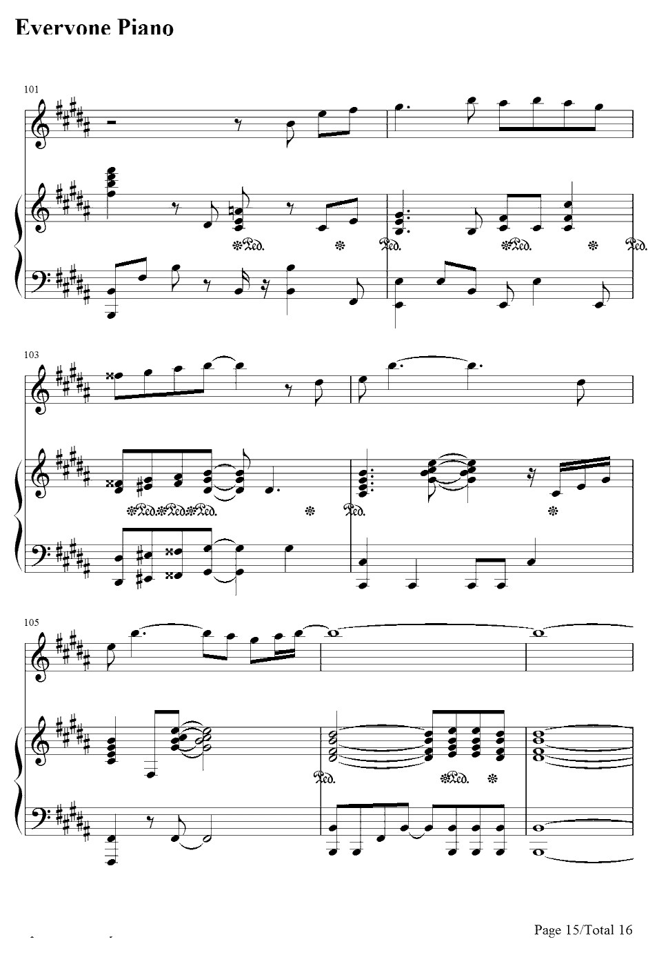 支え钢琴谱-AKB4815