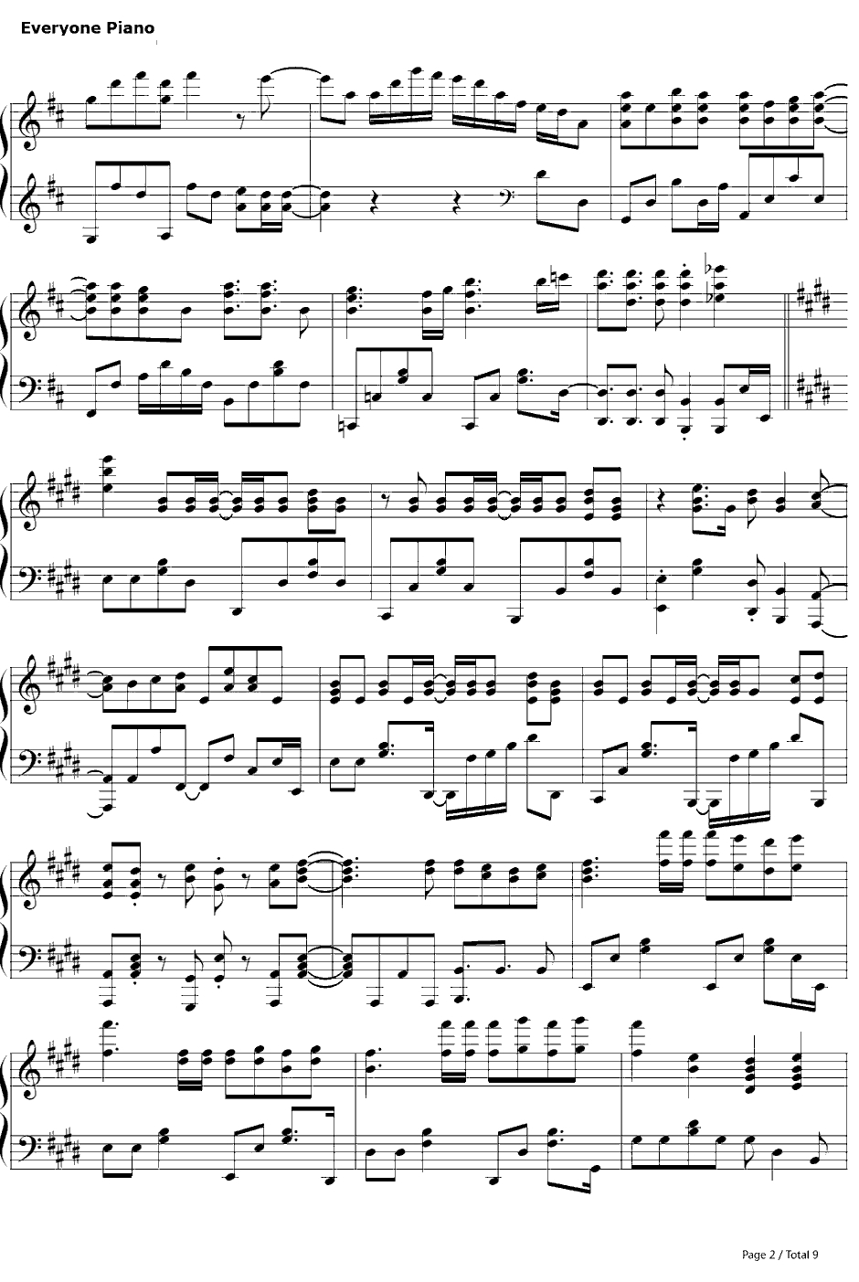 Happy Girl钢琴谱-喜多村英梨-要听爸爸的话OP2