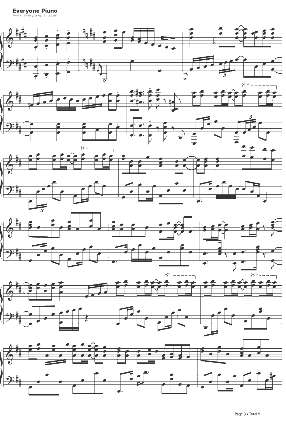 Happy Girl钢琴谱-喜多村英梨-要听爸爸的话OP3