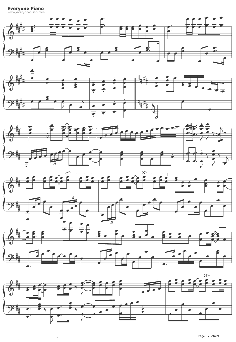 Happy Girl钢琴谱-喜多村英梨-要听爸爸的话OP5