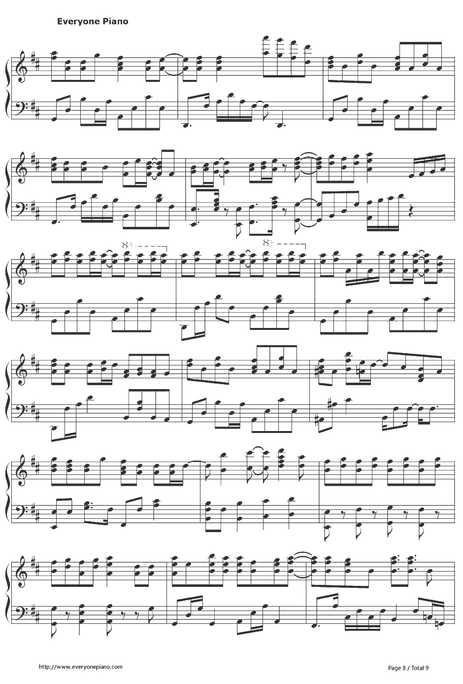 Happy Girl钢琴谱-喜多村英梨-要听爸爸的话OP8