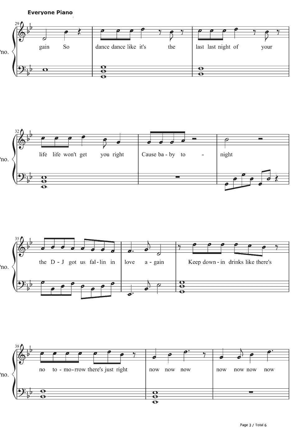 DJ Got Us Fallin’inLove钢琴谱-Usher3