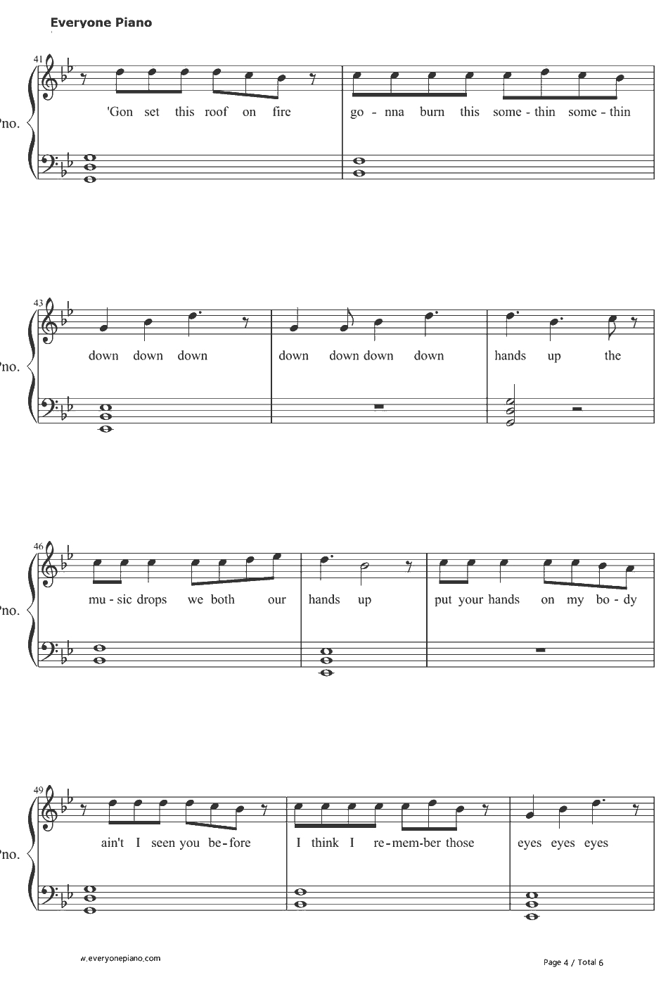 DJ Got Us Fallin’inLove钢琴谱-Usher4