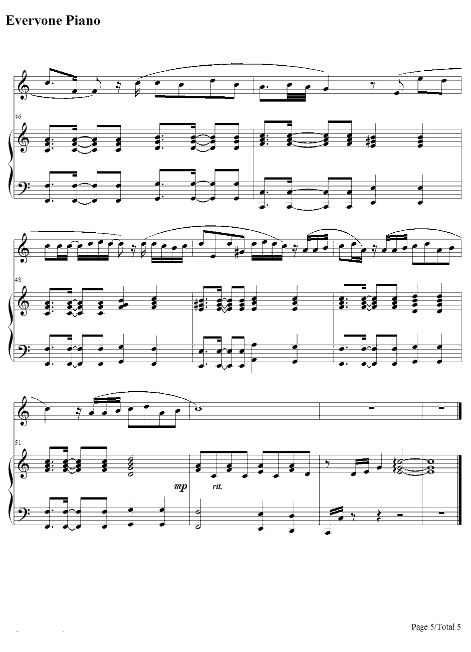 初日钢琴谱-AKB485