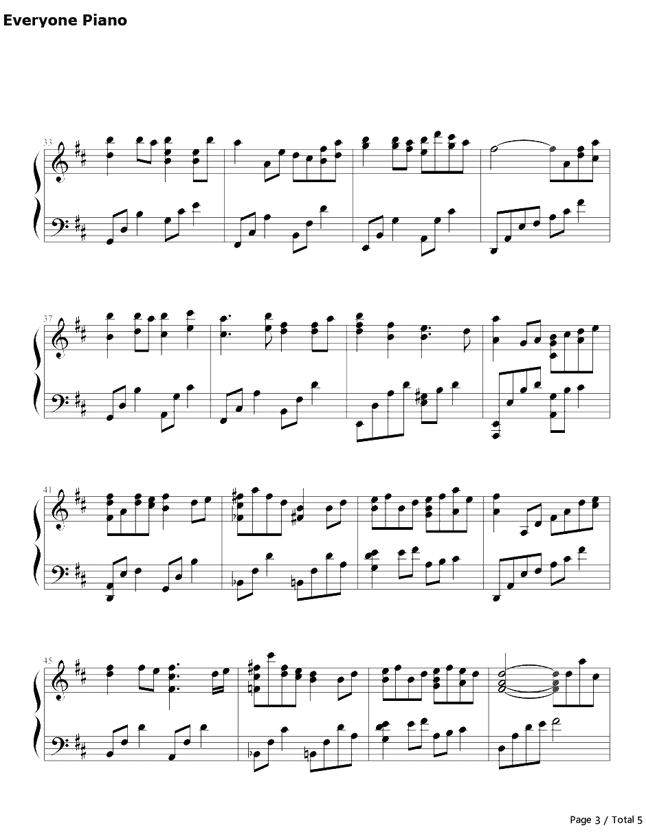 火烧云钢琴谱-加羽泽美浓MinoKabasawa-EveningGlow-好听的钢琴曲3