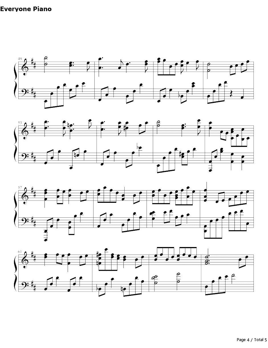 火烧云钢琴谱-加羽泽美浓MinoKabasawa-EveningGlow-好听的钢琴曲4