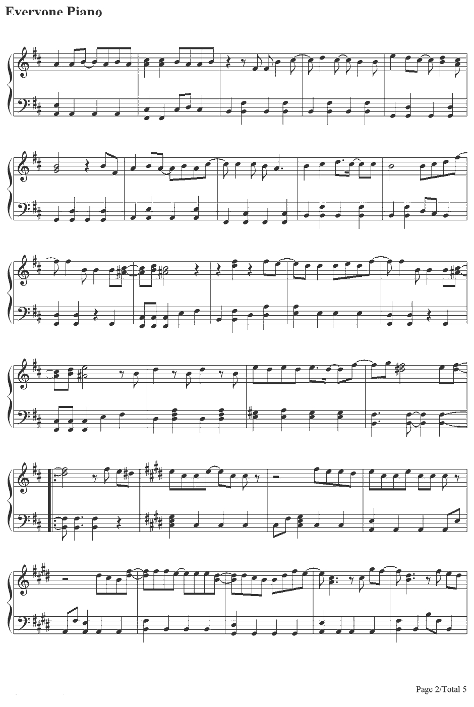 Brea thless钢琴谱-嵐2