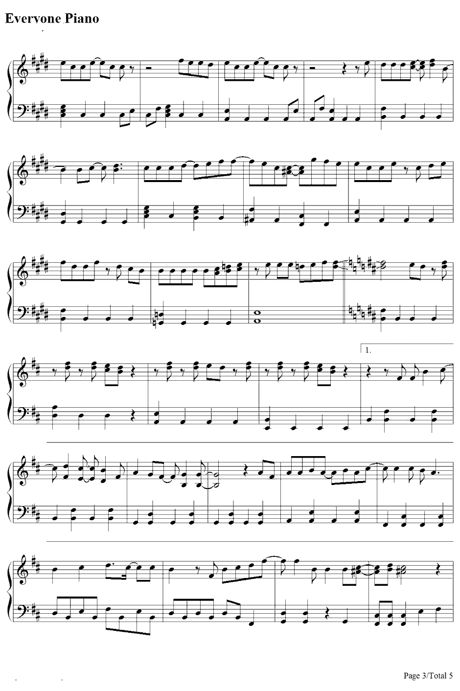 Brea thless钢琴谱-嵐3