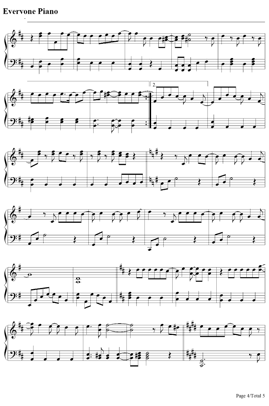 Brea thless钢琴谱-嵐4