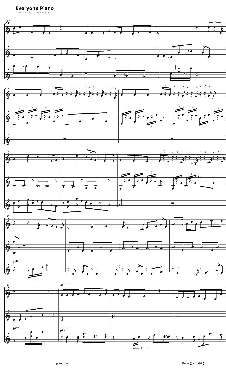 アイラビューアイニジュー伴奏钢琴谱-初音ミク2