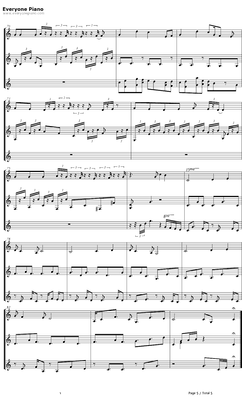 アイラビューアイニジュー伴奏钢琴谱-初音ミク5