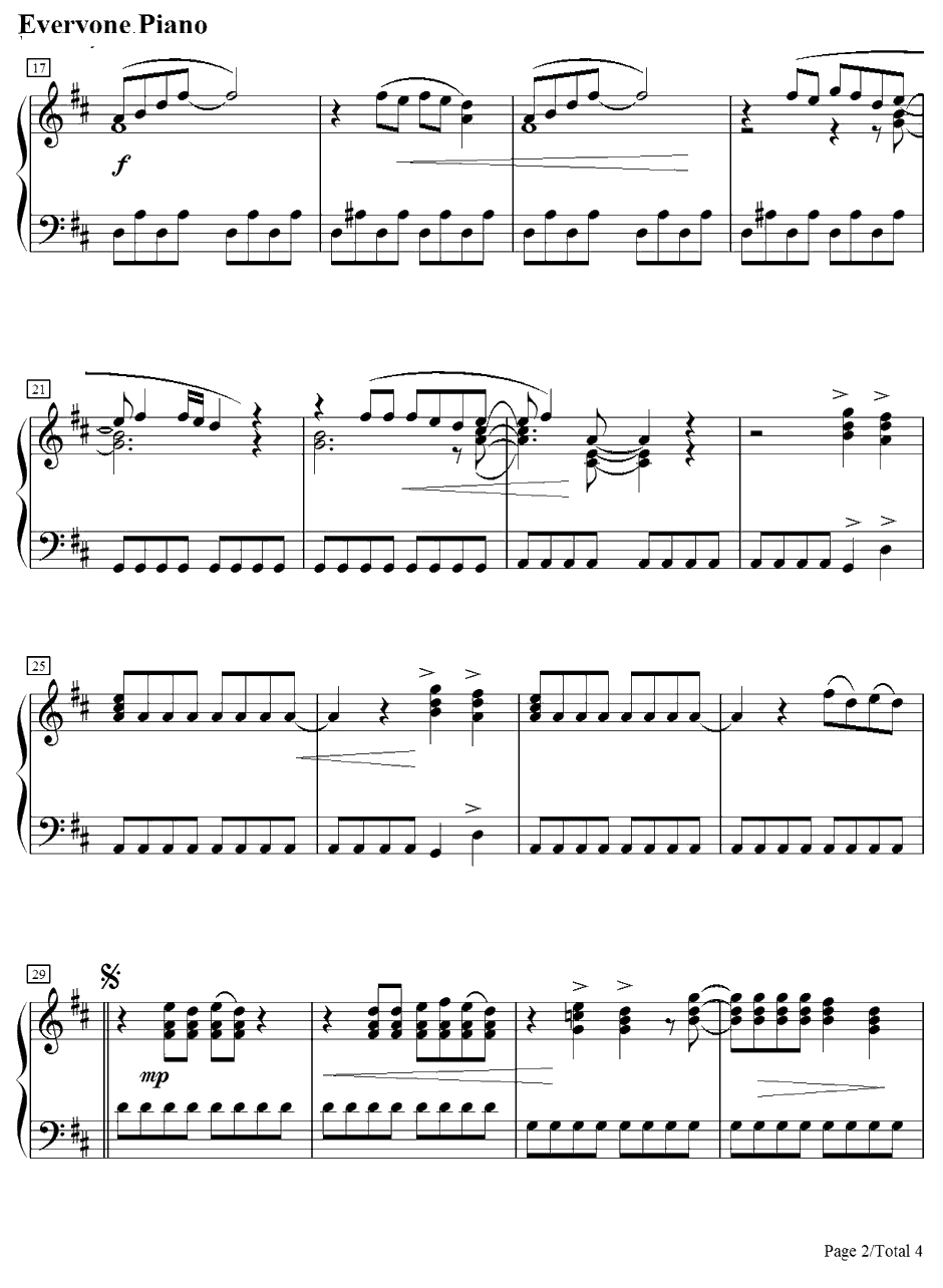 Mamma Mia钢琴谱-ABBA2