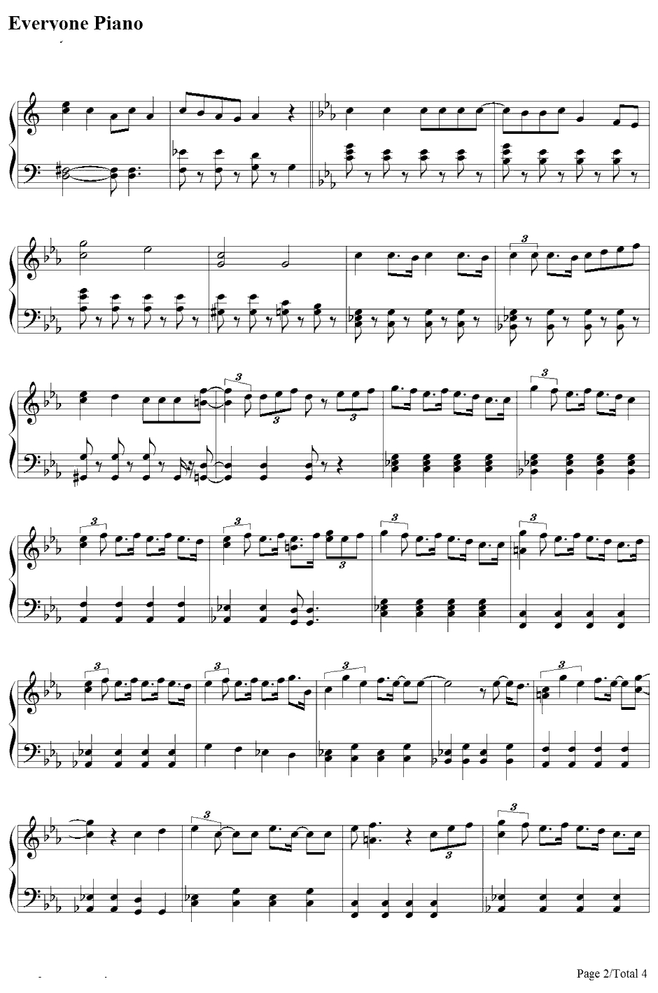 Endless Game钢琴谱-岚-家族游戏主题曲2