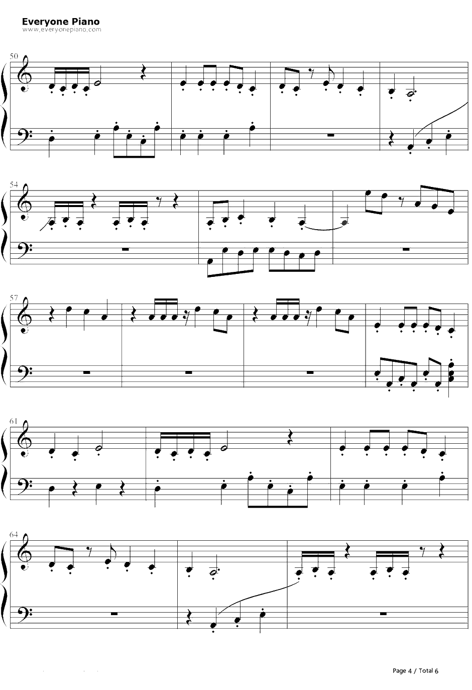 Billie Jean钢琴谱-迈克尔·杰克逊4