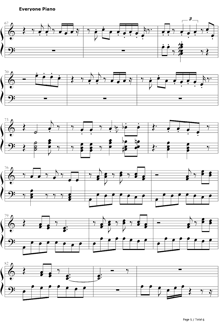 Billie Jean钢琴谱-迈克尔·杰克逊5