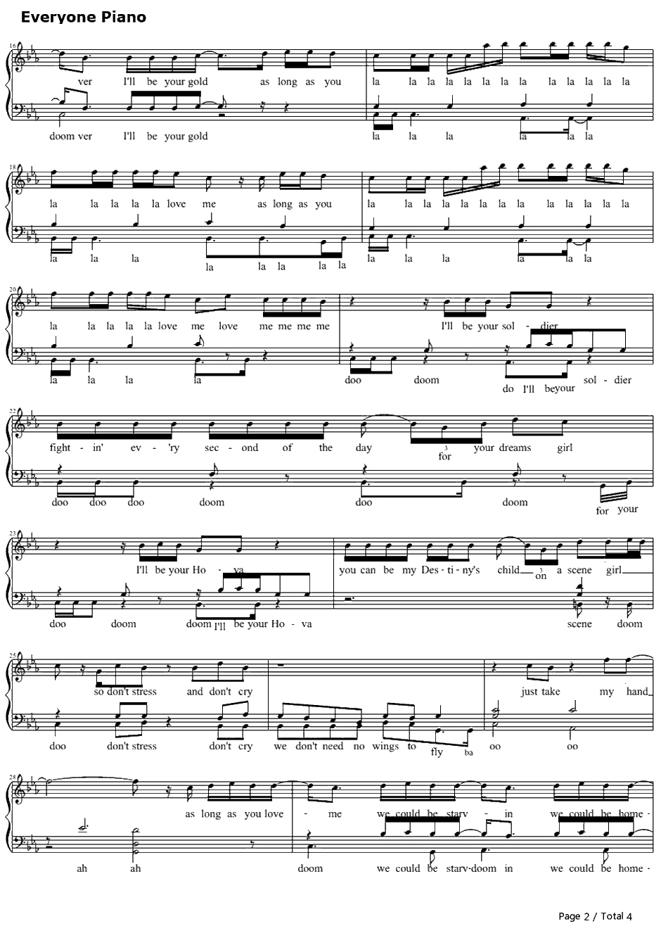 As Long as You Love Me钢琴谱-JustinBieber2