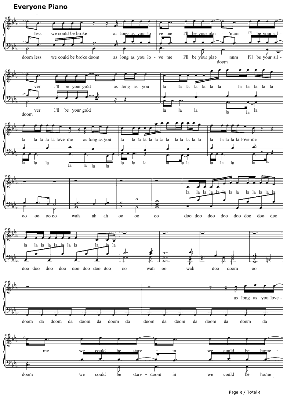 As Long as You Love Me钢琴谱-JustinBieber3