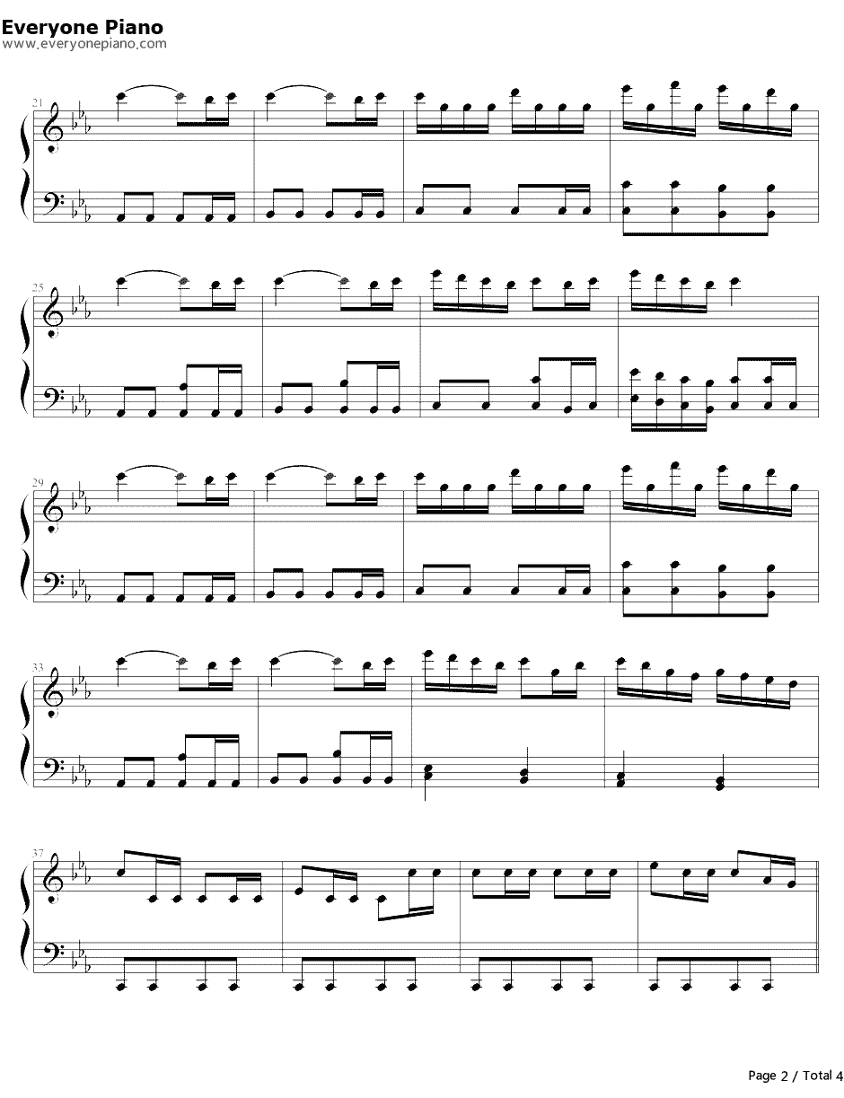 ツナ觉醒钢琴谱-未知-家庭教师插曲2