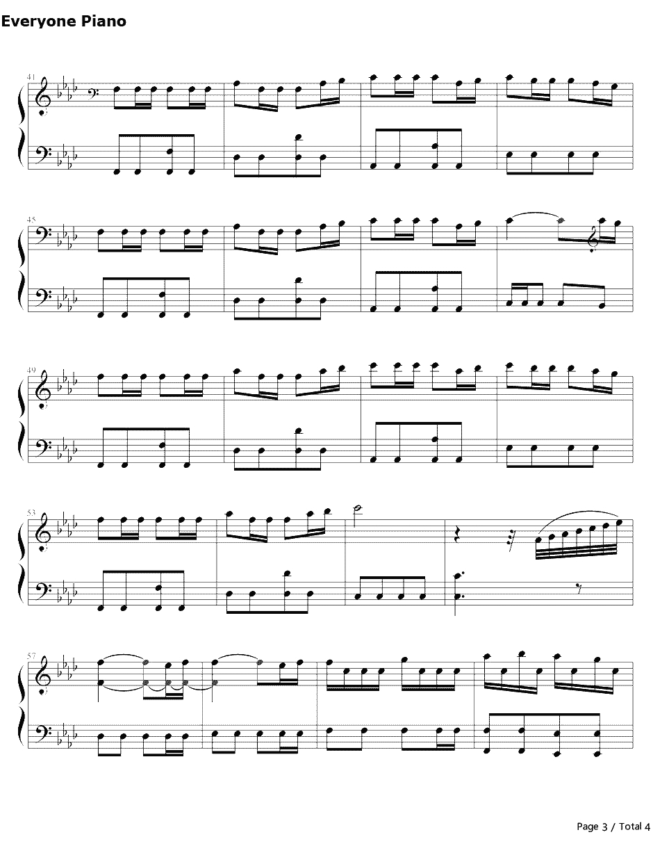 ツナ觉醒钢琴谱-未知-家庭教师插曲3