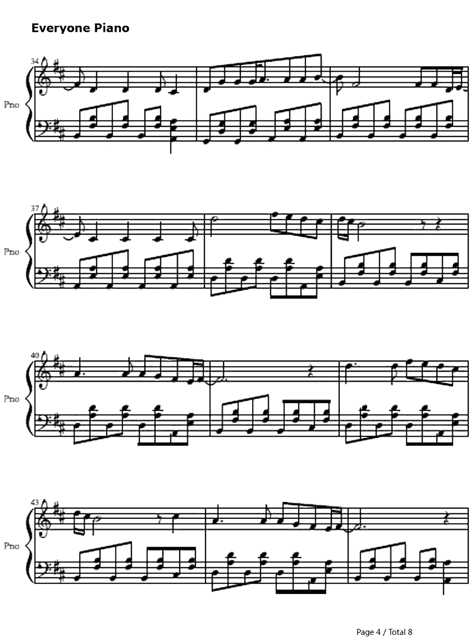 Hey There Delilah钢琴谱-PlainWhiteT's4