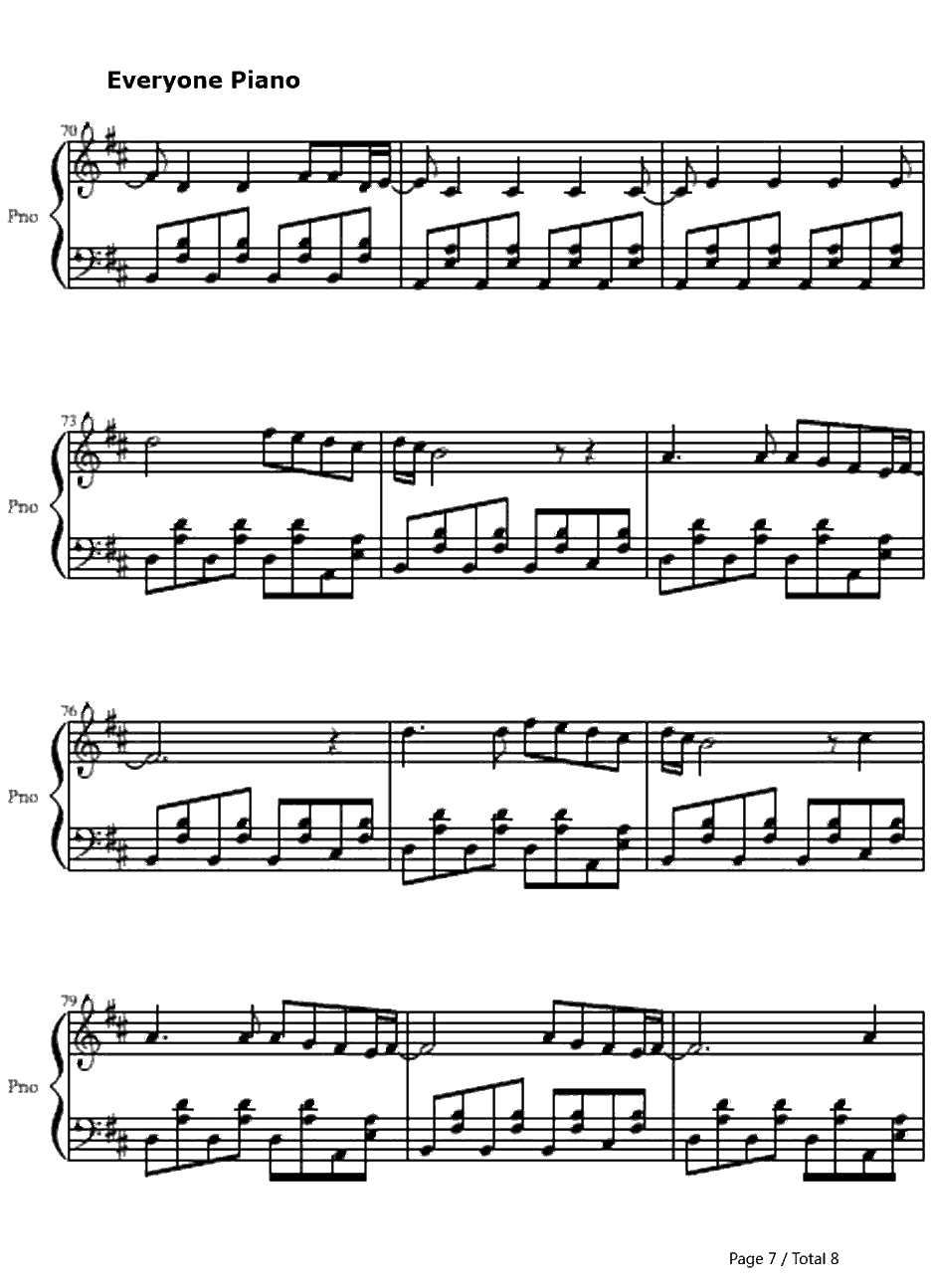 Hey There Delilah钢琴谱-PlainWhiteT's7