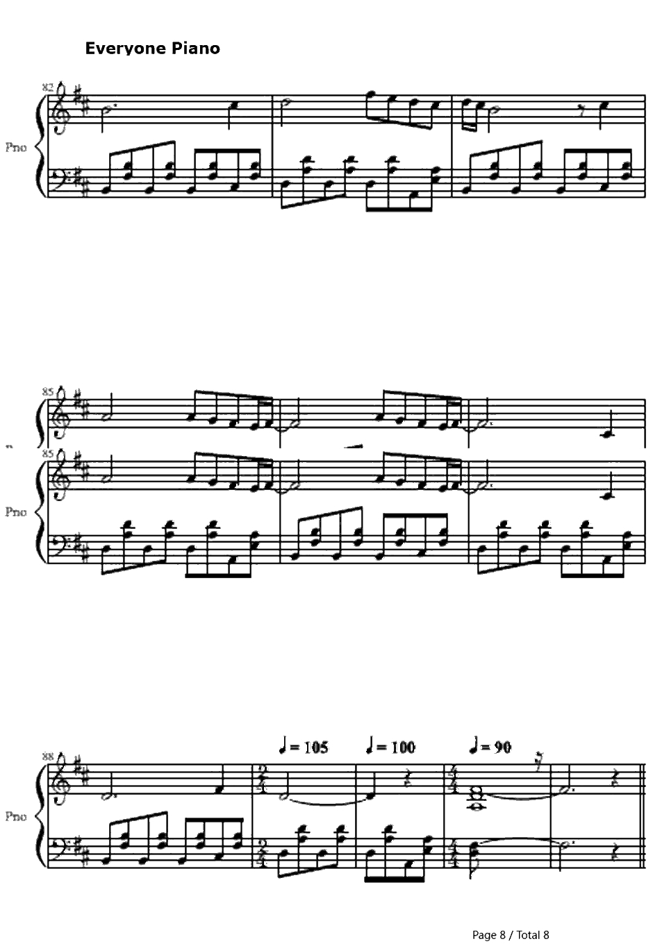 Hey There Delilah钢琴谱-PlainWhiteT's8