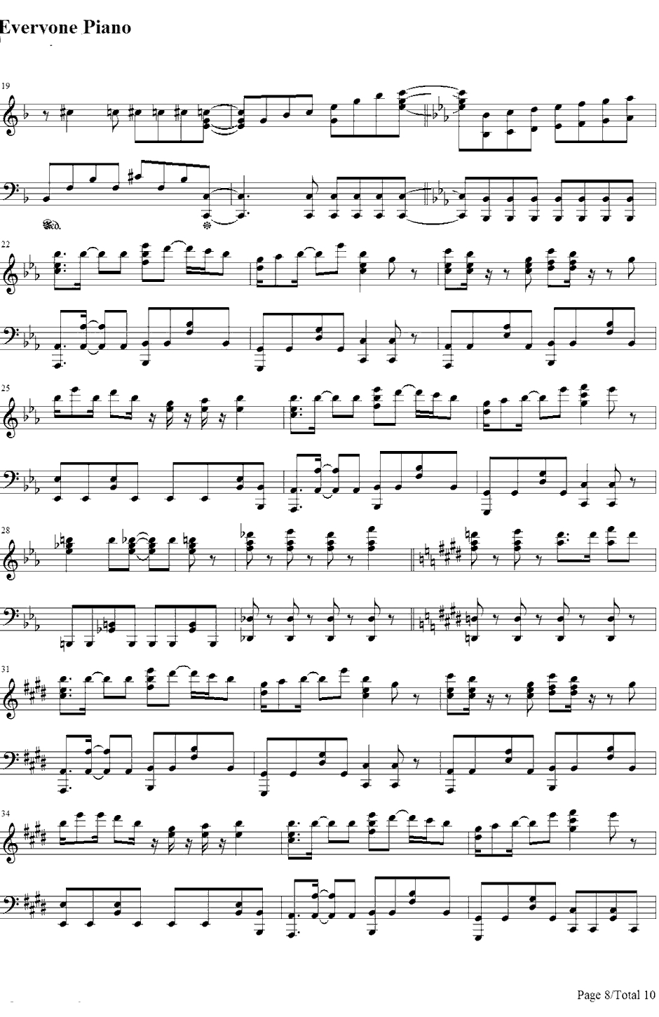 Utauyo! !MIRACLE钢琴谱-放学后茶会-K-ON!!后期主题曲8