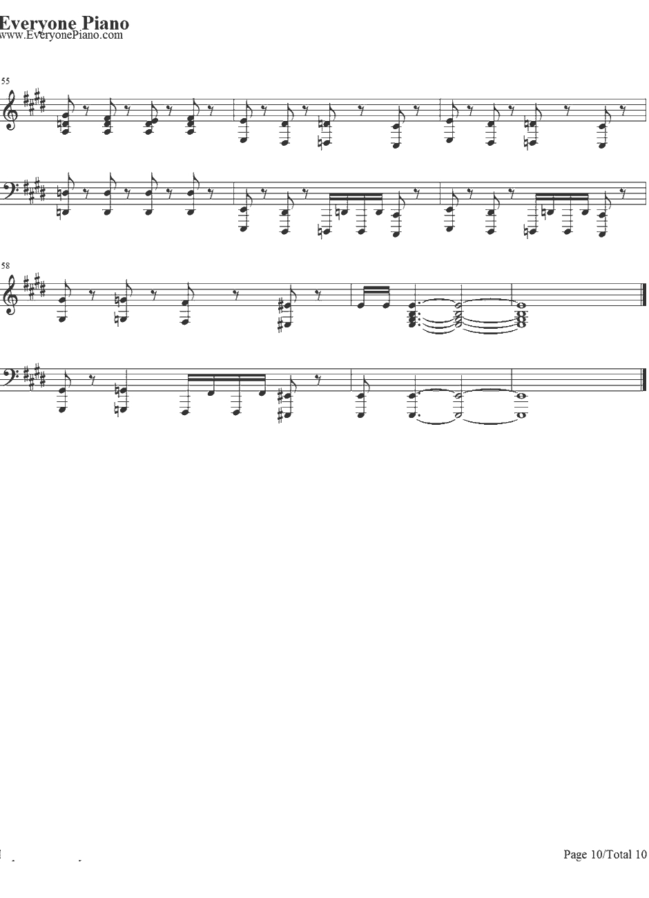 Utauyo! !MIRACLE钢琴谱-放学后茶会-K-ON!!后期主题曲10