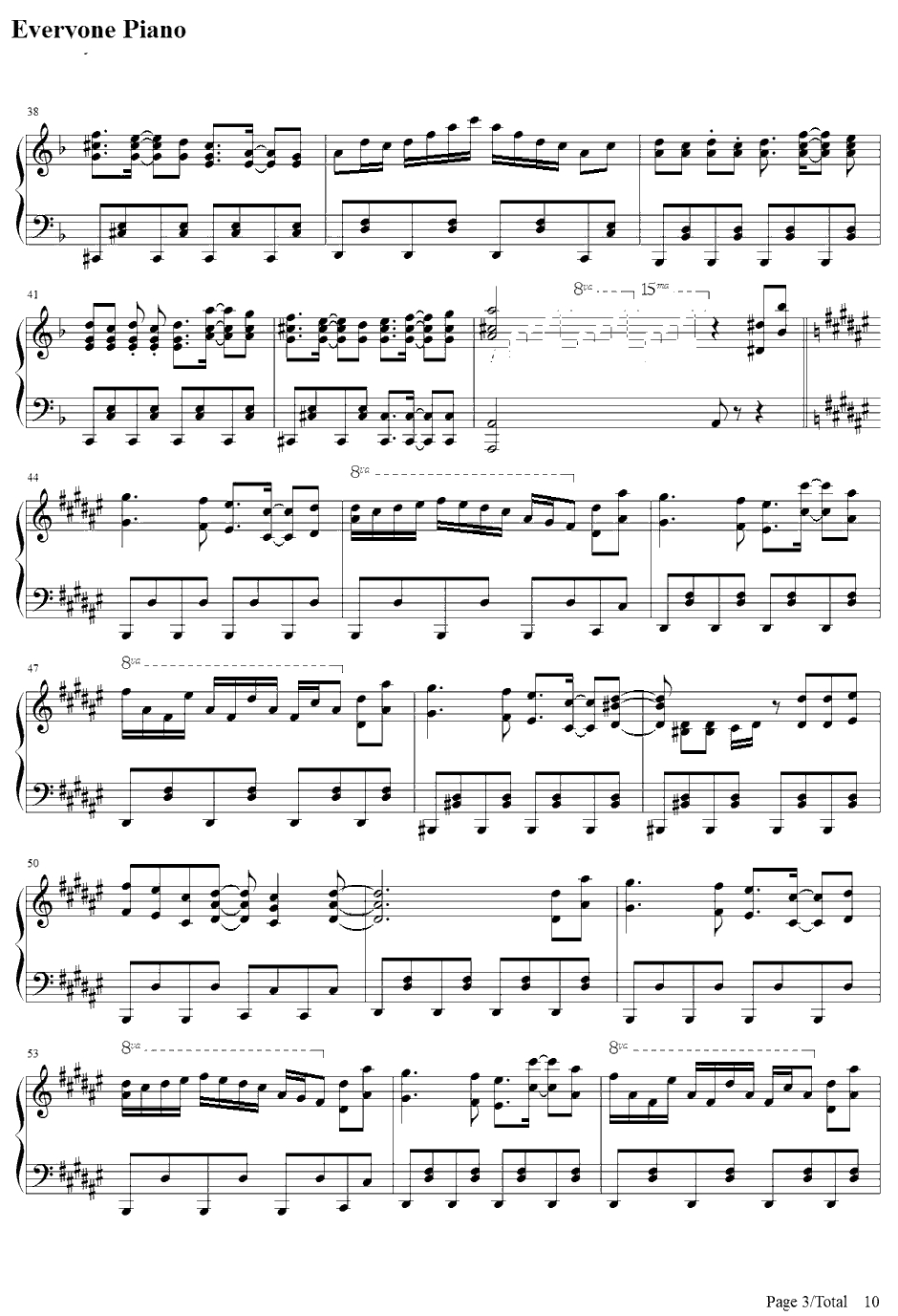 No Life Queen钢琴谱-东方Project-SOUNDHOLICMEETSTOHO~东方的幽々舞踏剧~3