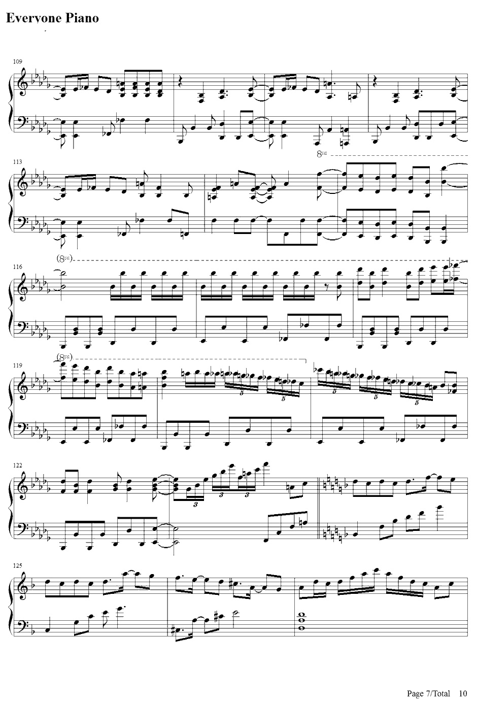 No Life Queen钢琴谱-东方Project-SOUNDHOLICMEETSTOHO~东方的幽々舞踏剧~7