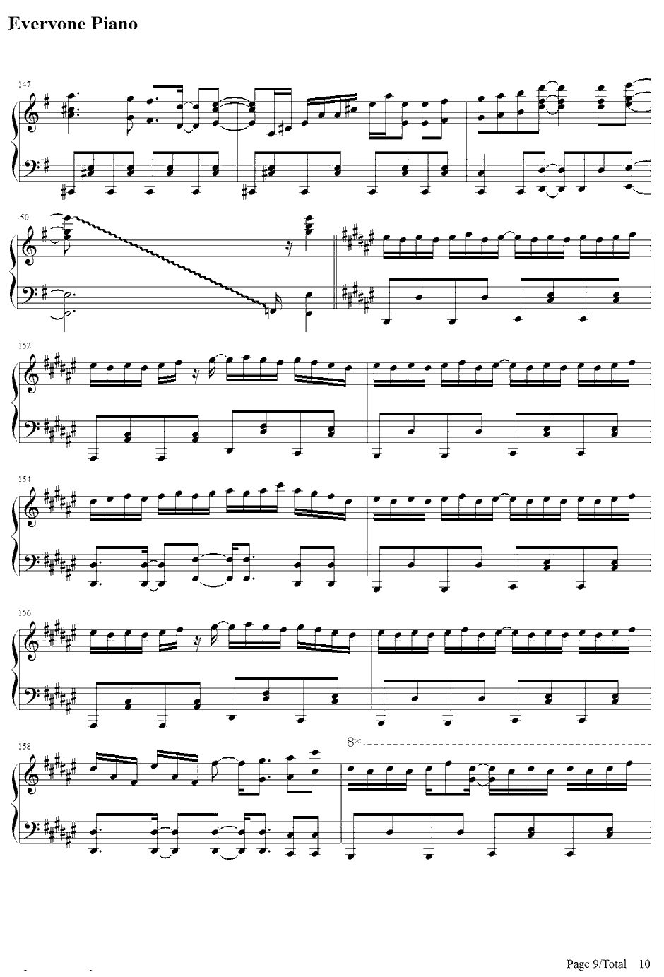 No Life Queen钢琴谱-东方Project-SOUNDHOLICMEETSTOHO~东方的幽々舞踏剧~9