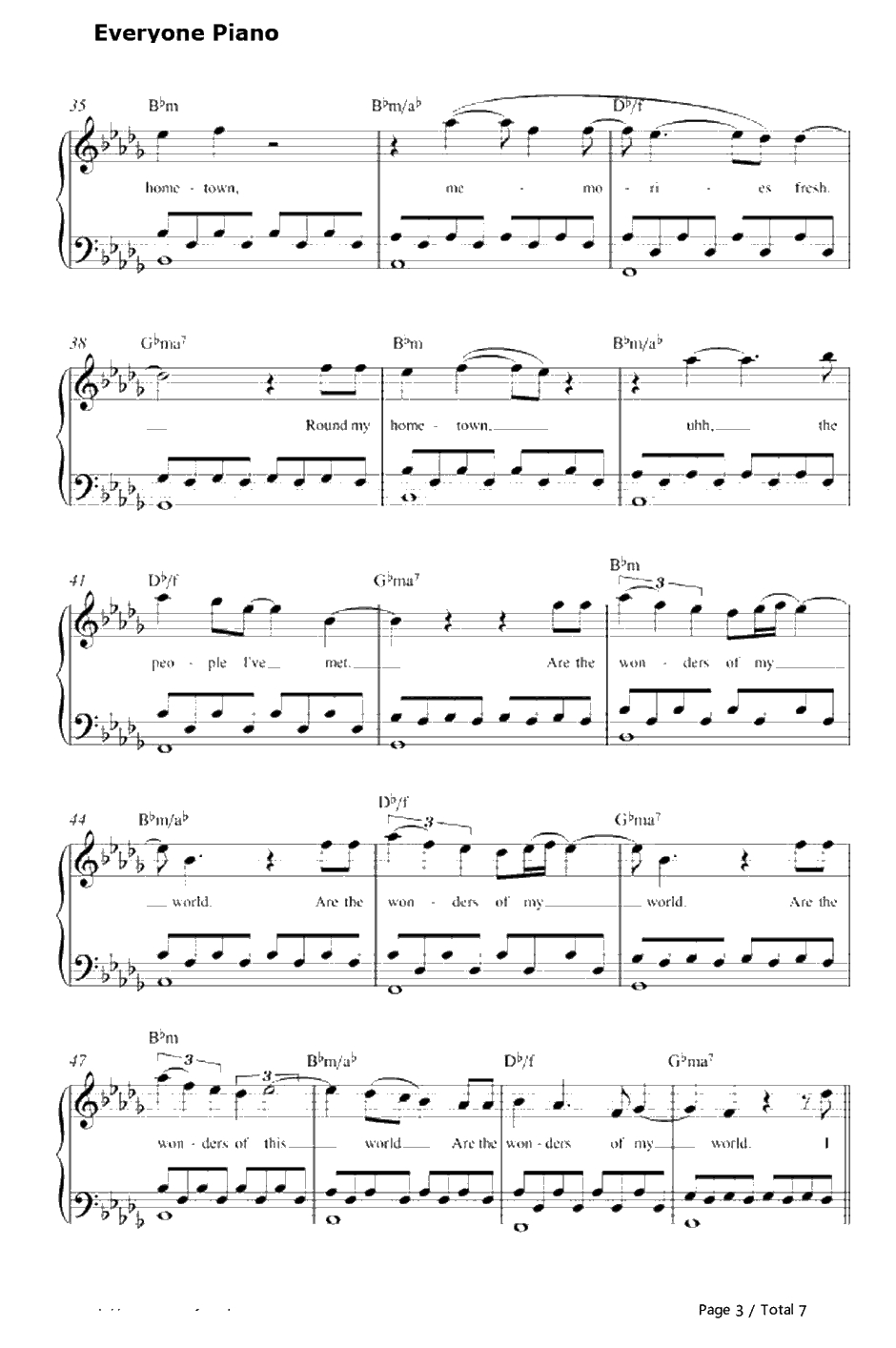 Home town Glory钢琴谱-Adele3