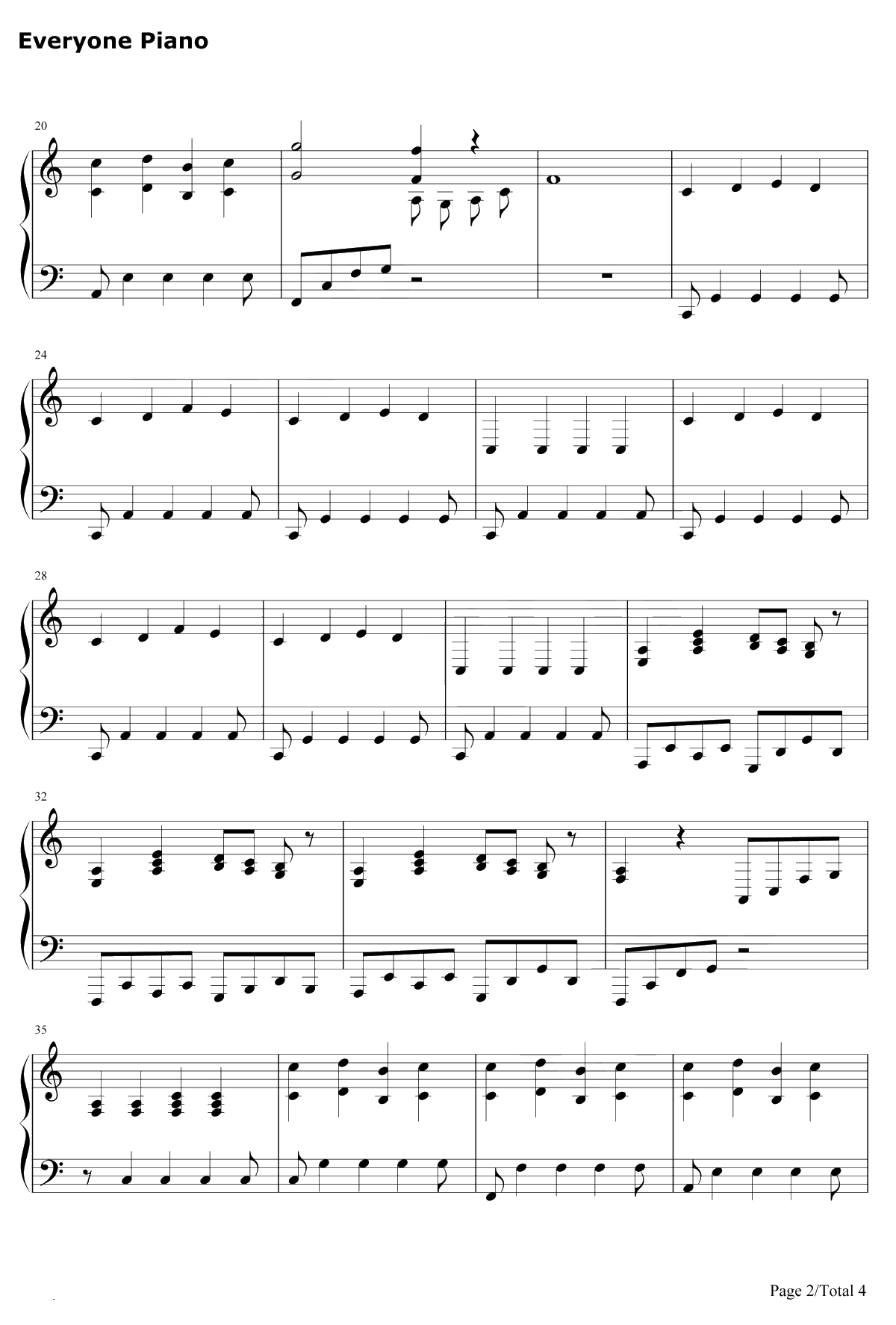 Falling Slowly钢琴谱-格伦·汉塞德玛可塔·伊尔格洛娃-OnceOST2