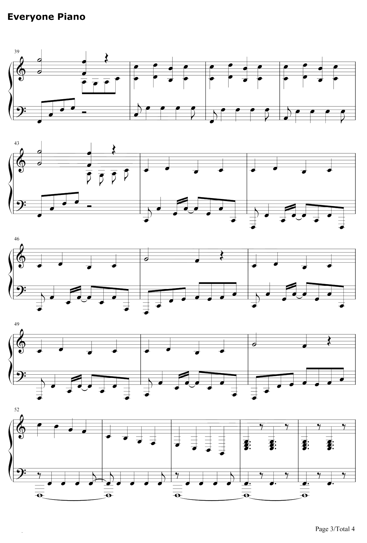 Falling Slowly钢琴谱-格伦·汉塞德玛可塔·伊尔格洛娃-OnceOST3