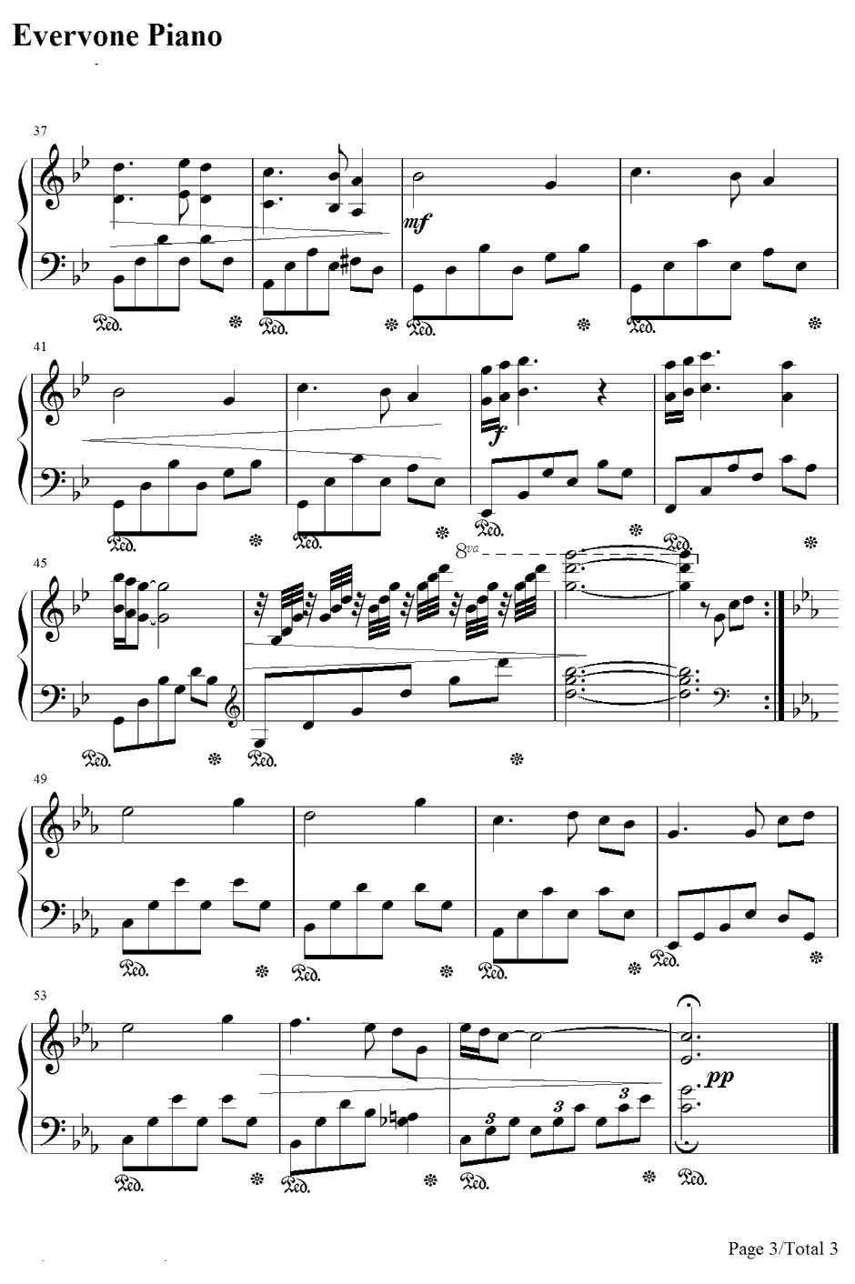 運命(さだめ)钢琴谱-佐藤直纪-Sadame-X战记插曲3