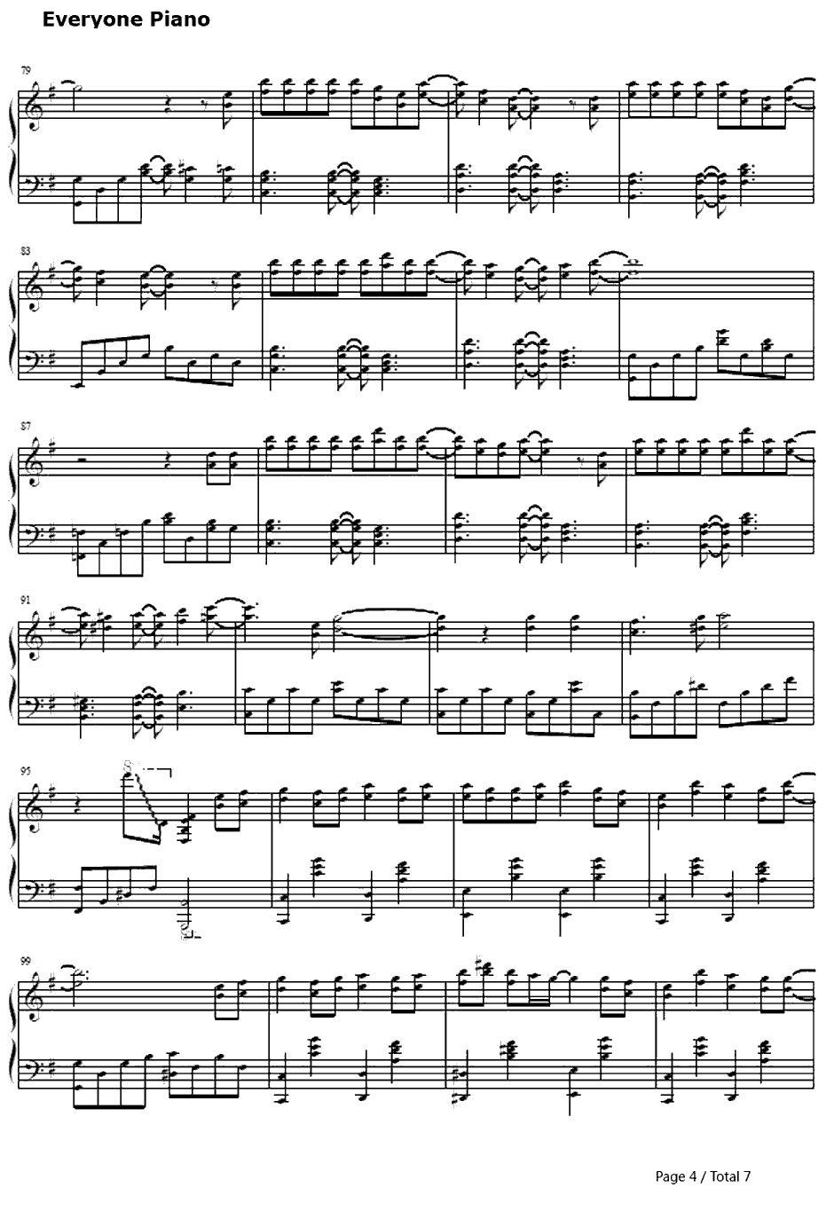 ハルウタ钢琴谱-生物股长-名侦探柯南第十一名王牌前锋主题曲4