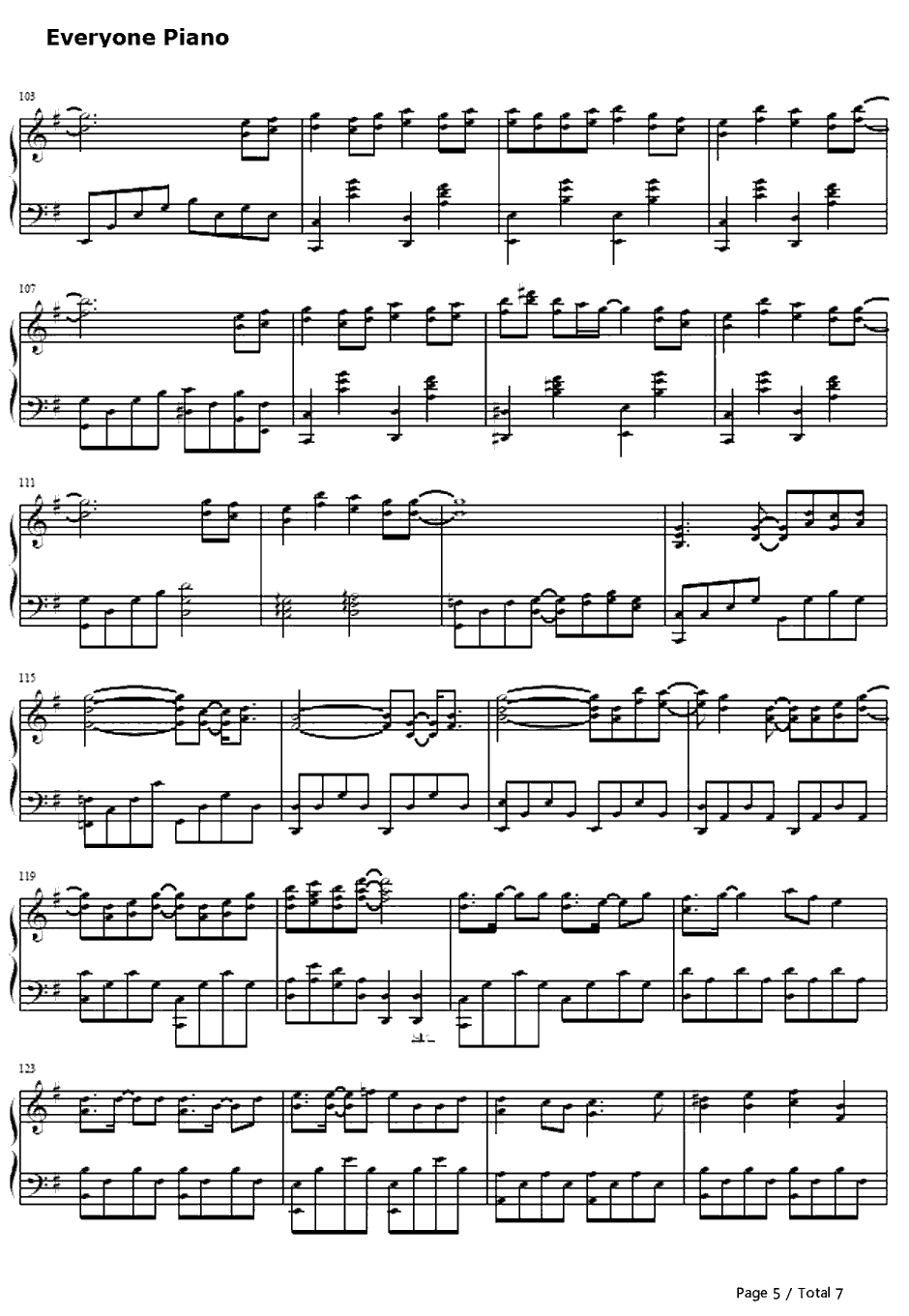 ハルウタ钢琴谱-生物股长-名侦探柯南第十一名王牌前锋主题曲5