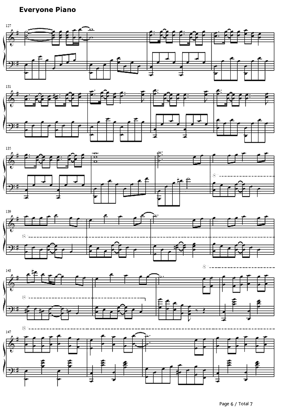 ハルウタ钢琴谱-生物股长-名侦探柯南第十一名王牌前锋主题曲6