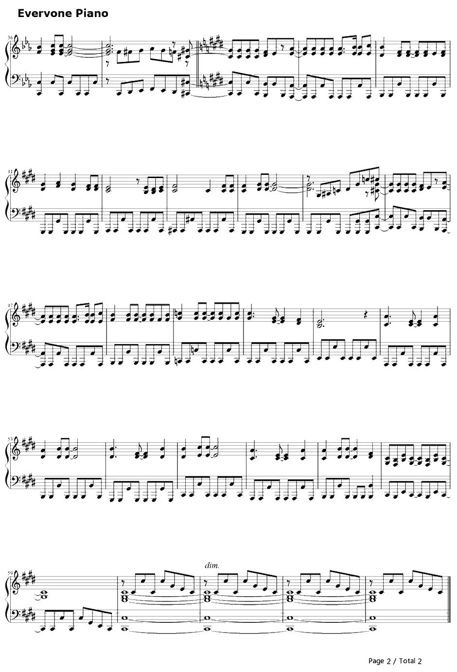 Sympathy钢琴谱-LarvalStagePlanning-恶魔高校D×DNEWOP12