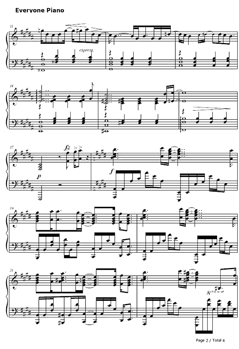 All Alone With You钢琴谱-EGOIST-心理测量者ED22