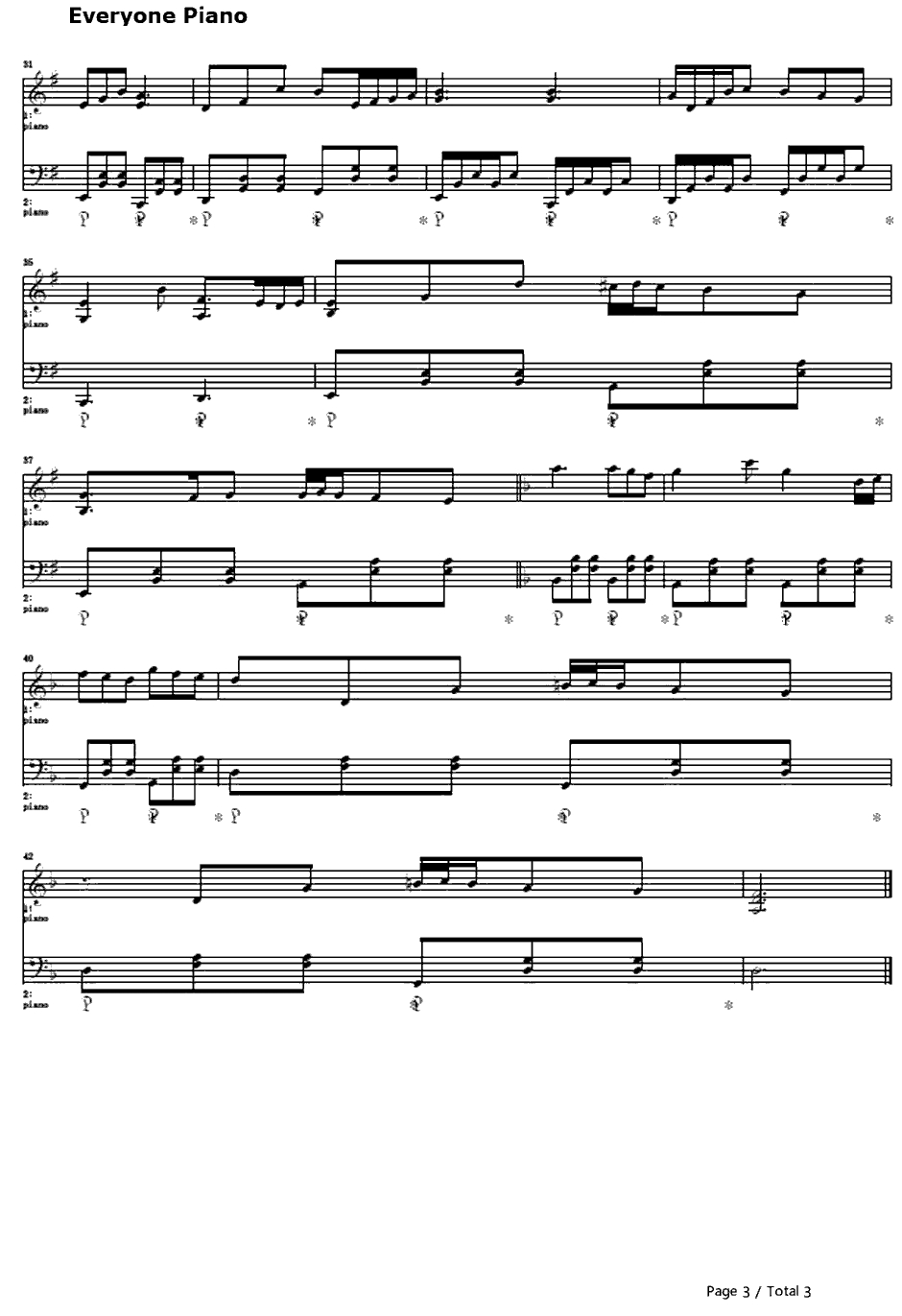 空へ…钢琴谱-笠原弘子-罗密欧的蓝天OP3