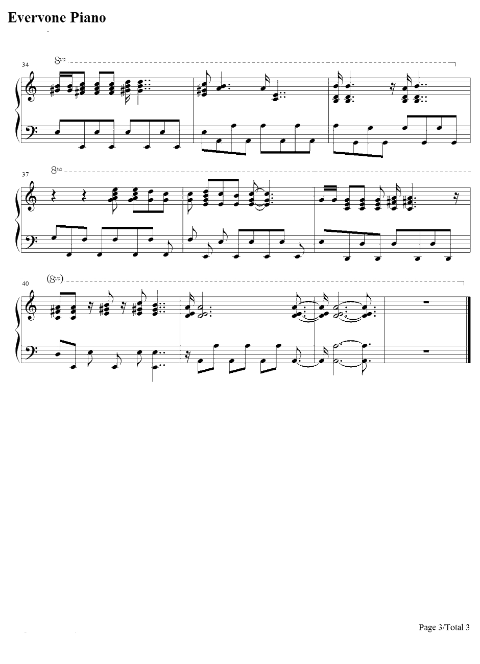 高鸣る钢琴谱-藤田麻衣子-绯色的碎片2OP3