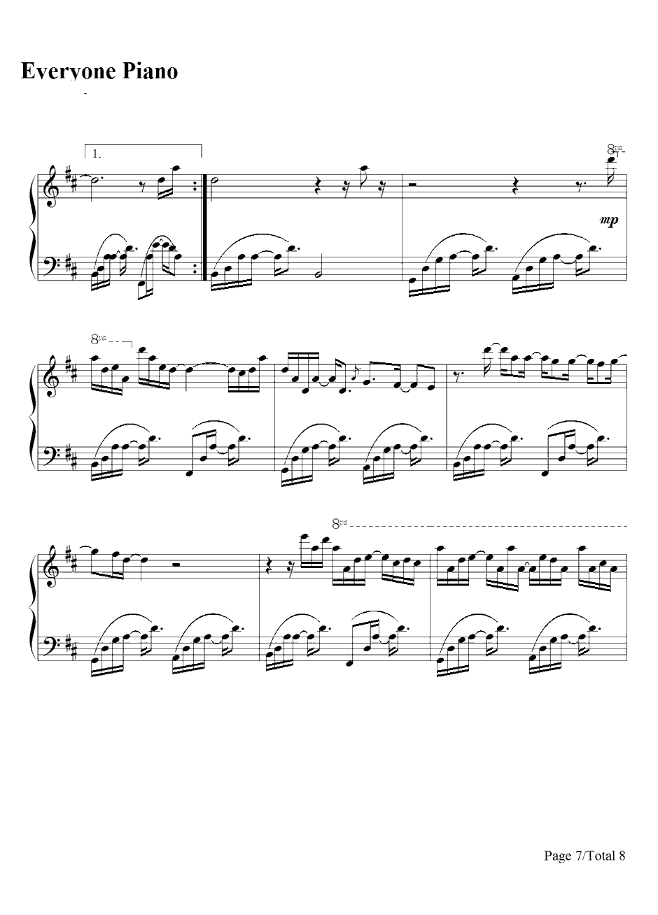 星のように…钢琴谱-MISIA-宇宙英雄之超银河传说主題歌7