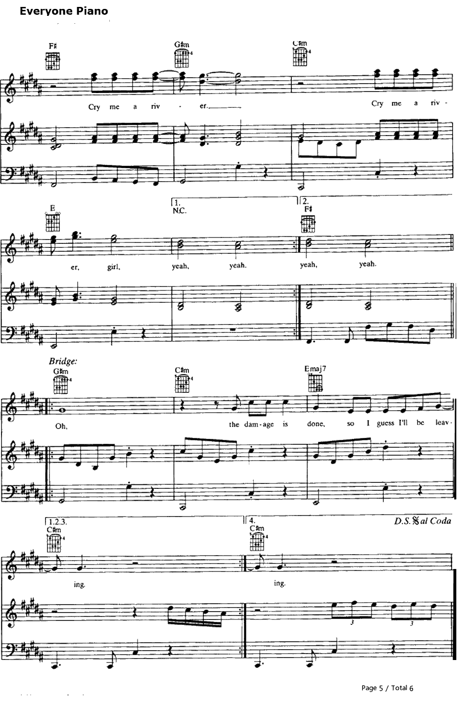 Cry Me a River钢琴谱-JustinTimberlake5