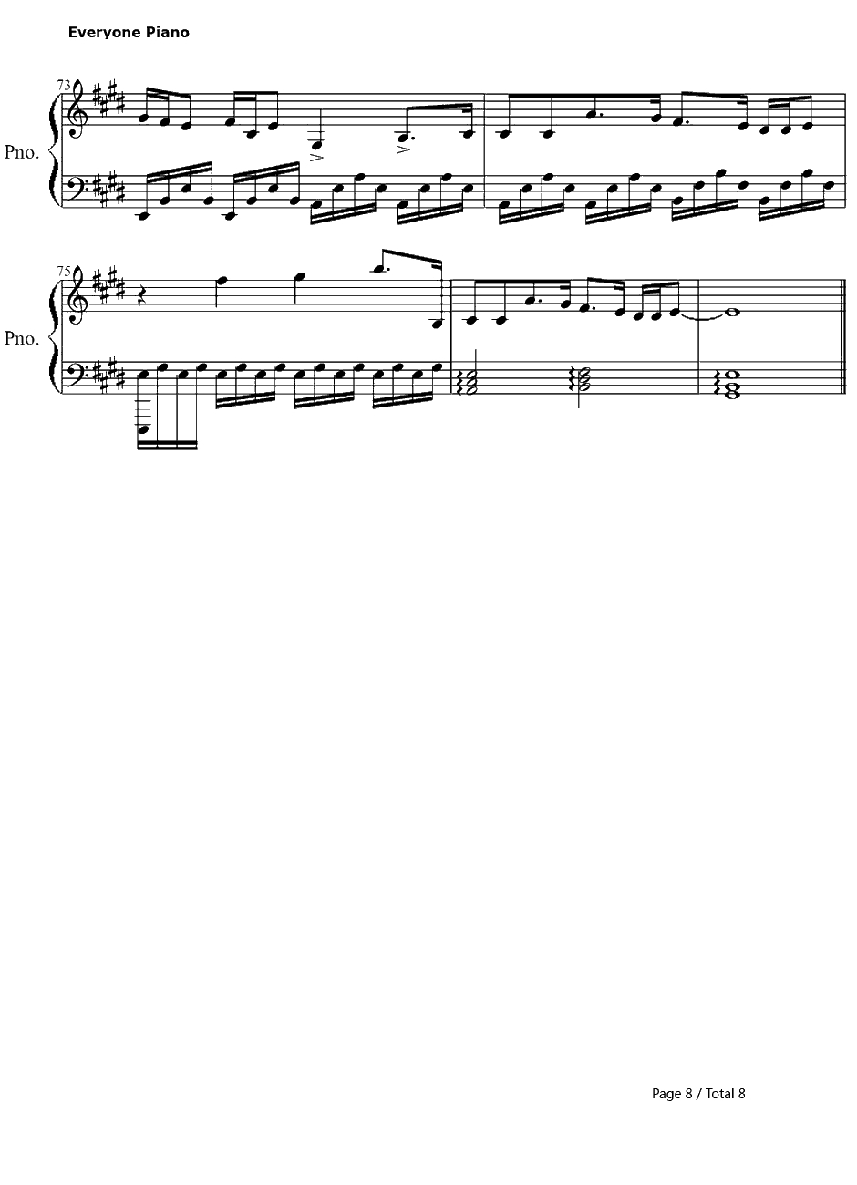 Arms钢琴谱-ChristinaPerri8